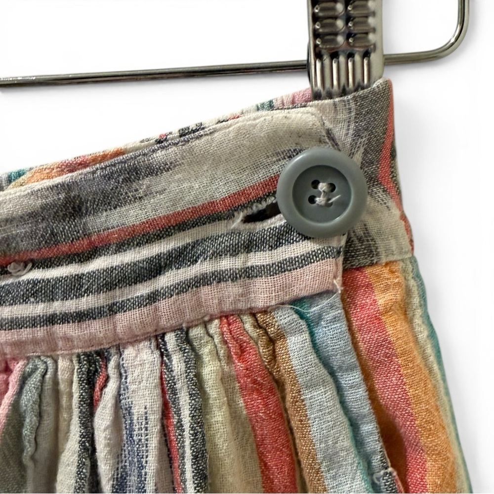 Nitya Vintage Boho Southwest Stripe Midi Skirt Festival Prairie Cottagecore M - Picture 4 of 10